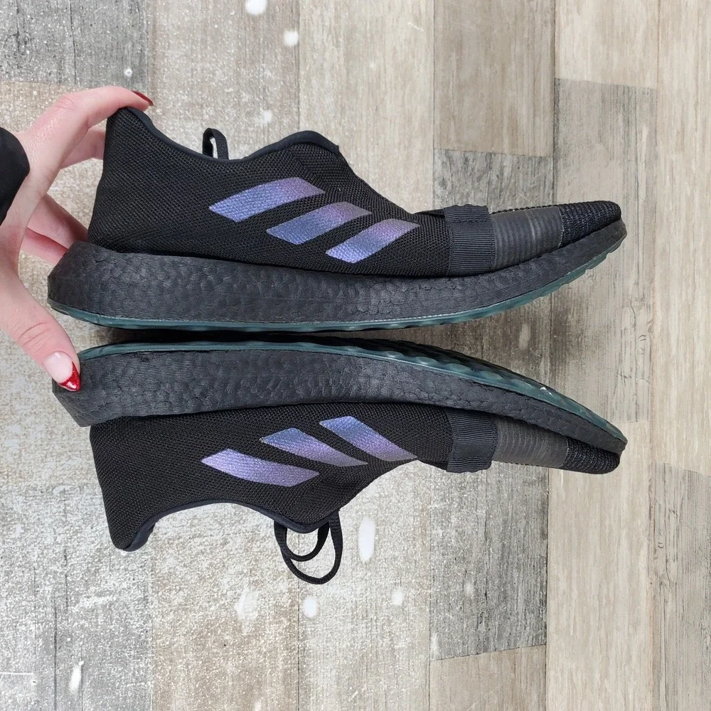 Adidas Senseboost GO Mens Shoes Sz 10 Running Core Black Boost Blue Violet Met